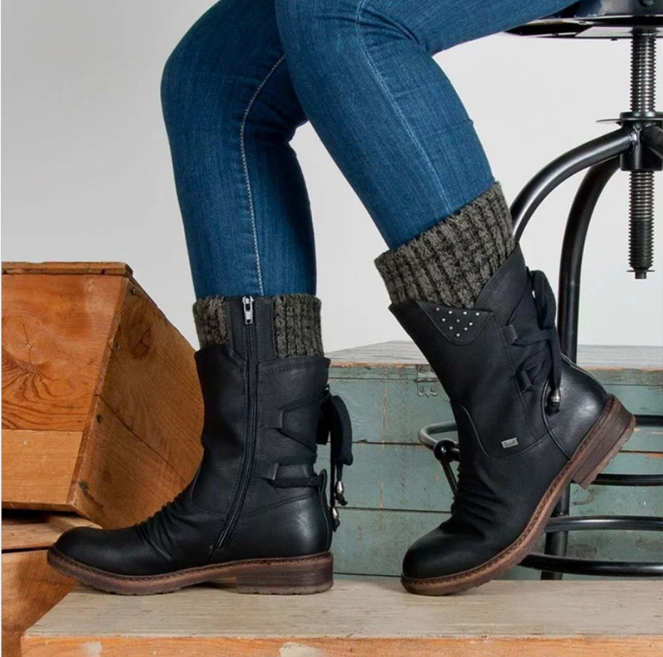 Buty Zimowe Damskie Hailey Z Orthopedycznym Wsparciem Łuku Stopy, Śniegowce Damskie, Ciepłe i Stylowe 0