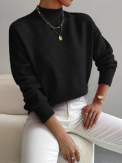 Damski Luźny Sweter z Okrągłym Dekoltem Elegancki i Komfortowy 4