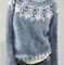 Damski sweter Fair Isle z blokami kolorów i luźnym krojem na chłodne dni 7