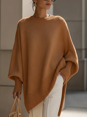 Oversize Sweter Damski z Drapowaniem Elegancki i Komfortowy 3