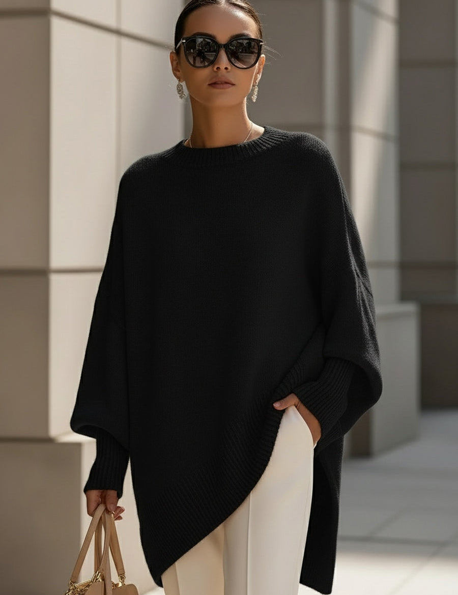 Oversize Sweter Damski z Drapowaniem Elegancki i Komfortowy 5
