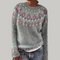 Sweter Damski Fenwick z Nordyckim Wzorem Fair Isle na Chłodne Dni, Stylowy Sweter z Długimi Rękawami 0
