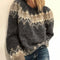 Sweter Damski Nordic Fair Isle Z Klasycznym Wzorem, Ciepły I Stylowy Na Chłodne Dni 4