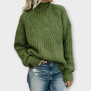 Sweter Damski Z Wysokim Dekoltem – Elegancki I Wygodny Na Każdą Okazję, Stylowy Sweterek Damski 1