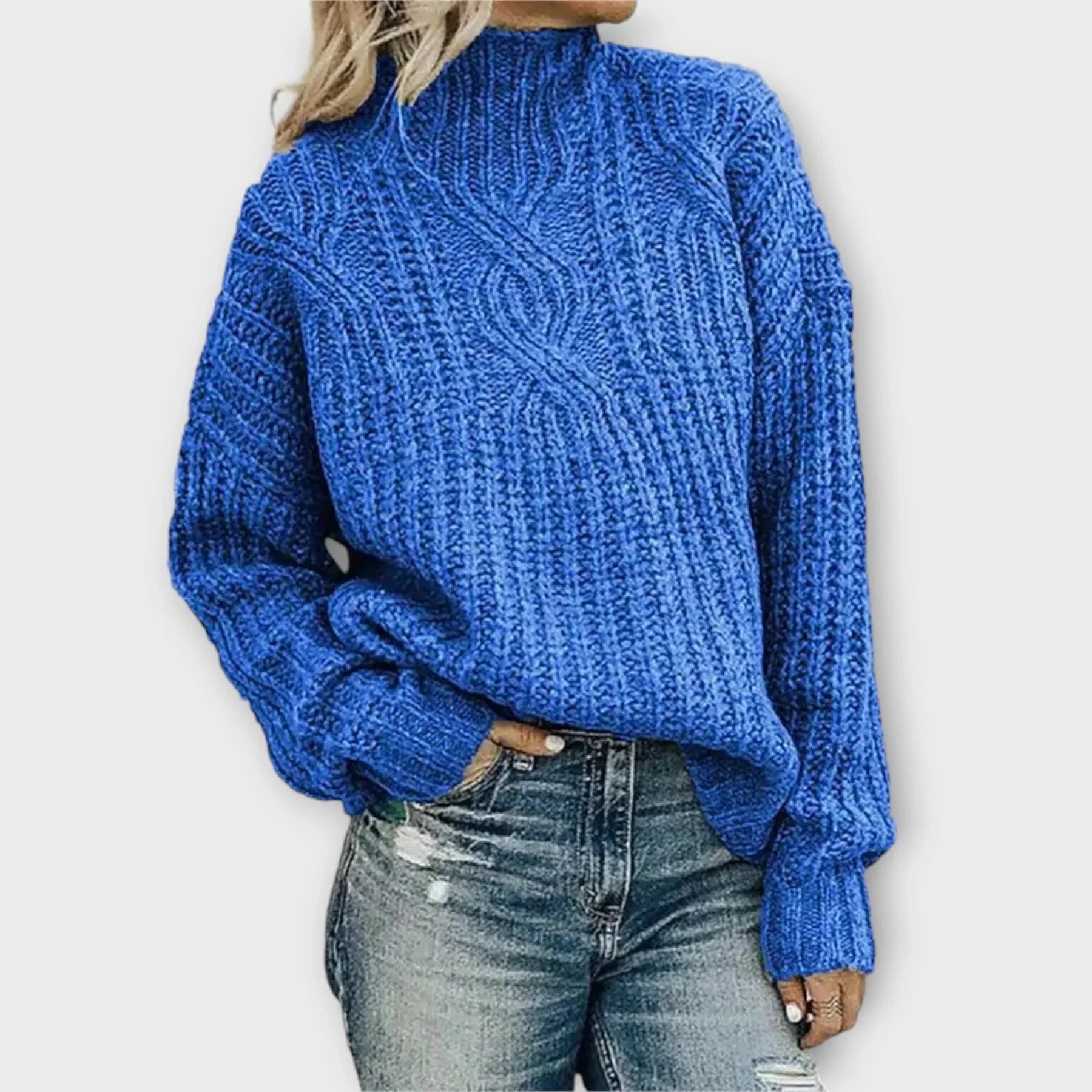Sweter Damski Z Wysokim Dekoltem – Elegancki I Wygodny Na Każdą Okazję, Stylowy Sweterek Damski 4
