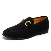 Mokasyny Męskie Czarne Z Arch Support - Eleganckie Buty Mokasyny Męskie Slip-On